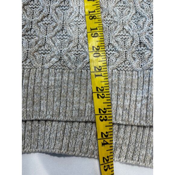 Jeanne Pierre Womens Beige Cotton Capsule Fisherman Knit Pullover Sweater Sz‎ M - Picture 5 of 7